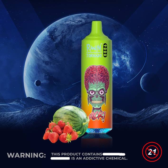 Tornado Vape Preis | RandM Tornado 00P2128 9000 Vape Pod Gerät 1 Stück Version 1 Erdbeerwassermelone